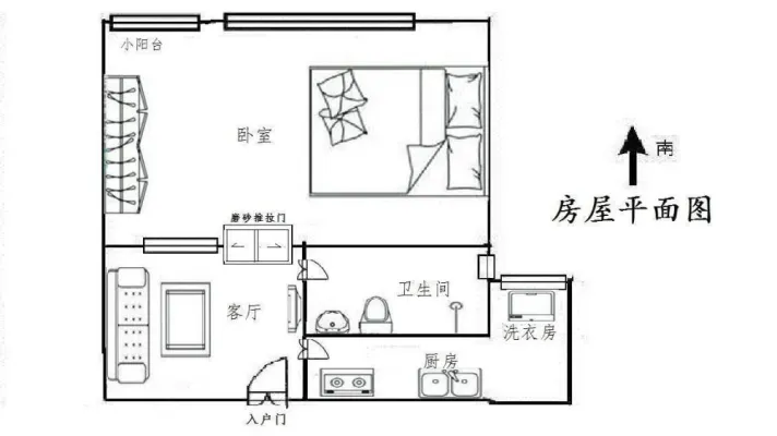 真房！南昌路 王府井 精装标准一室一厅 带投影 民宿装修