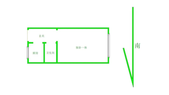 上海市场拖二小拖二中景华路一室精装双气入户能做饭拎包入随时看