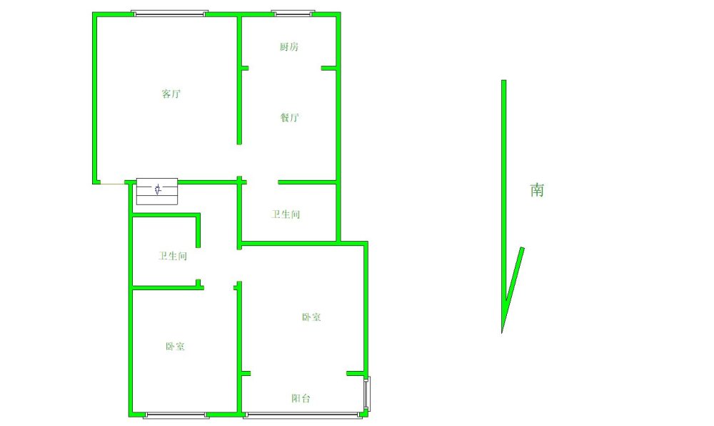 滨河新村,急租！实拍房 滨河新村 清华园 精装 两室 家具齐全1