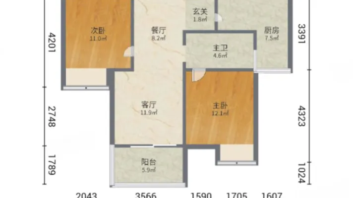 大学科技园 二外附近 精装两室 家具家电齐全拎包住 电梯房