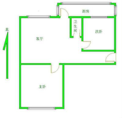 北龛社区2室2厅1卫朝南北精装出租1