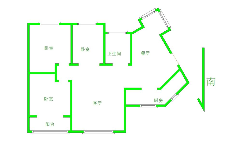 中泰世纪花城,涧西万达 王府井 南昌路 534医院附近 精装三室 拎包住1