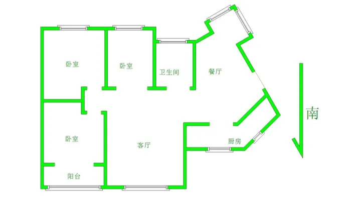 涧西万达 王府井 南昌路 534医院附近 精装三室 拎包住