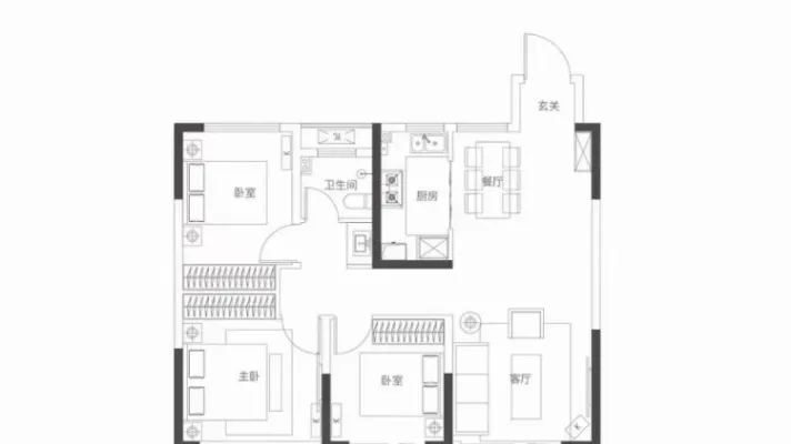 六里东区简装三室三床2空调洗衣机冰箱沙发餐桌厨卫齐全