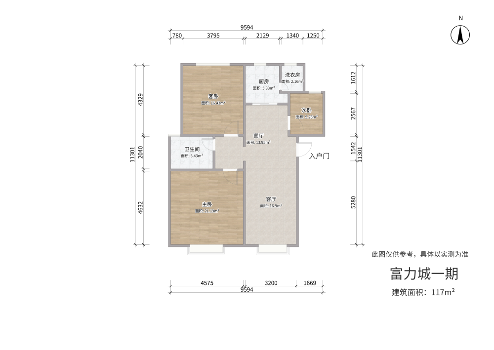 富力城,富力城经典三居室简欧风格全套家具家电拎包住1