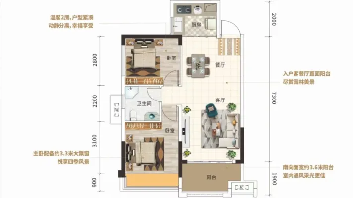 特价！地王大厦，电梯2房，配套齐全1200拎包（王府井旁）