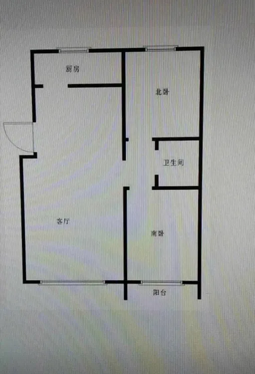 整租 米东新城一期 79平精装两室 南北通透带空调 拎包入住