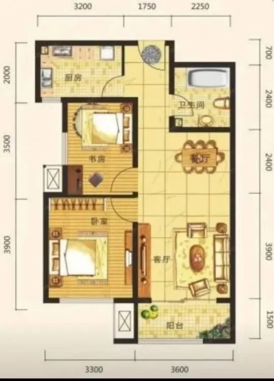 和润新城合府   新房出租 3室2厅2卫 电梯房 143平