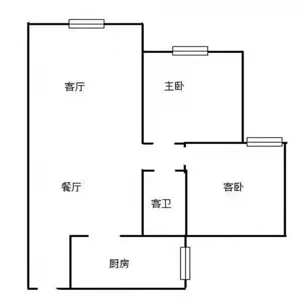 德锦苑,经开万达广场 短租 月付 押一付一 电梯房 拎包入住随时看房1