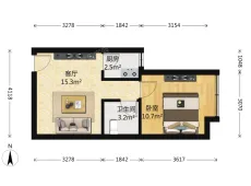 沙坪坝|星瀚大厦1室1厅1卫出租|买房租房佣金全返