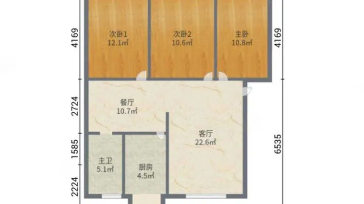 鑫森乐业园 3室1厅1卫 106平 配套齐全