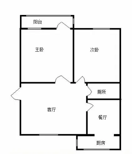 出租玫瑰园两室一厅60平，家具家电齐全拎包入住，月租600元