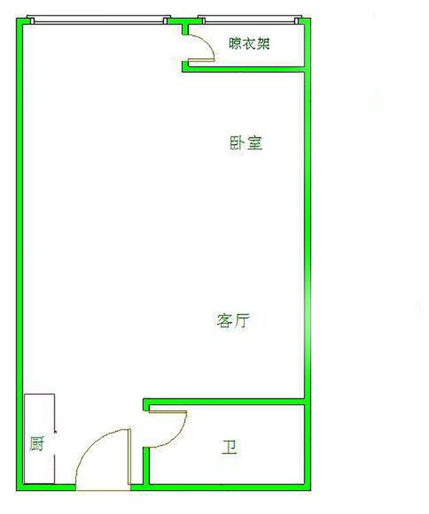 富雅东方,实拍地铁口富雅东方一居室家具电器齐全随时拎包住1