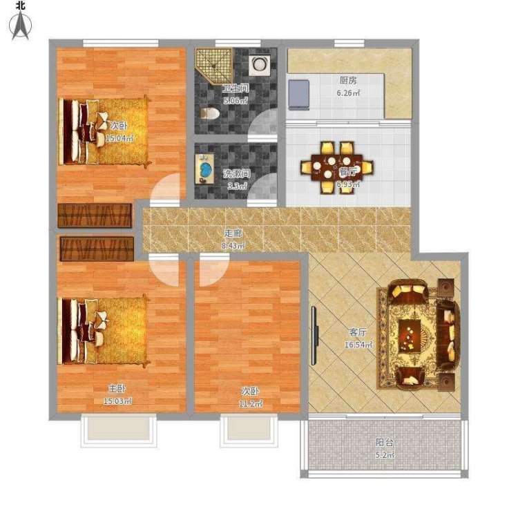 长青一区,长青一区三室一厅2楼2楼拎包入住随时看房1