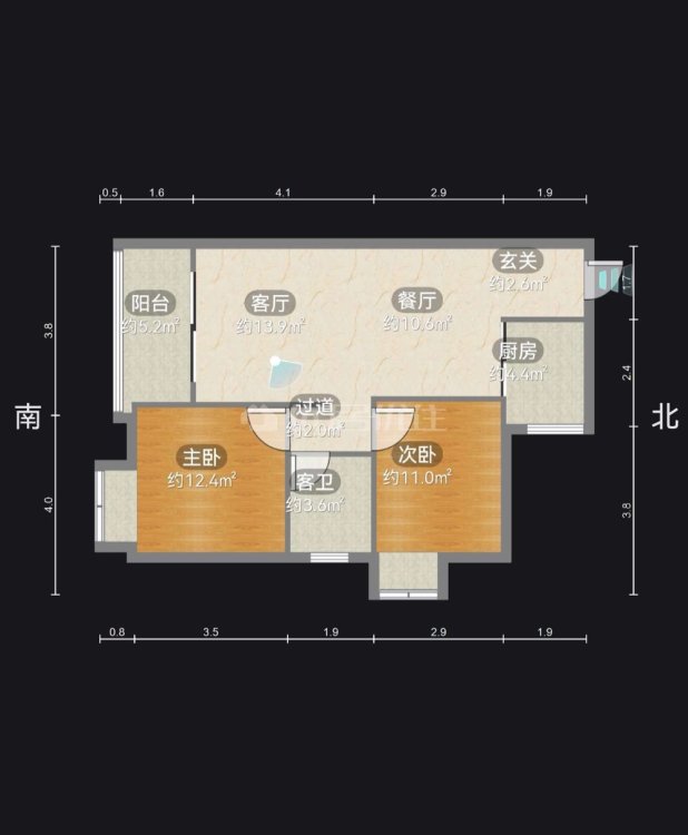 碧园大城小院,急租万象城旁 大城小苑 精装修电梯两房 家具家电齐全拎包入住1