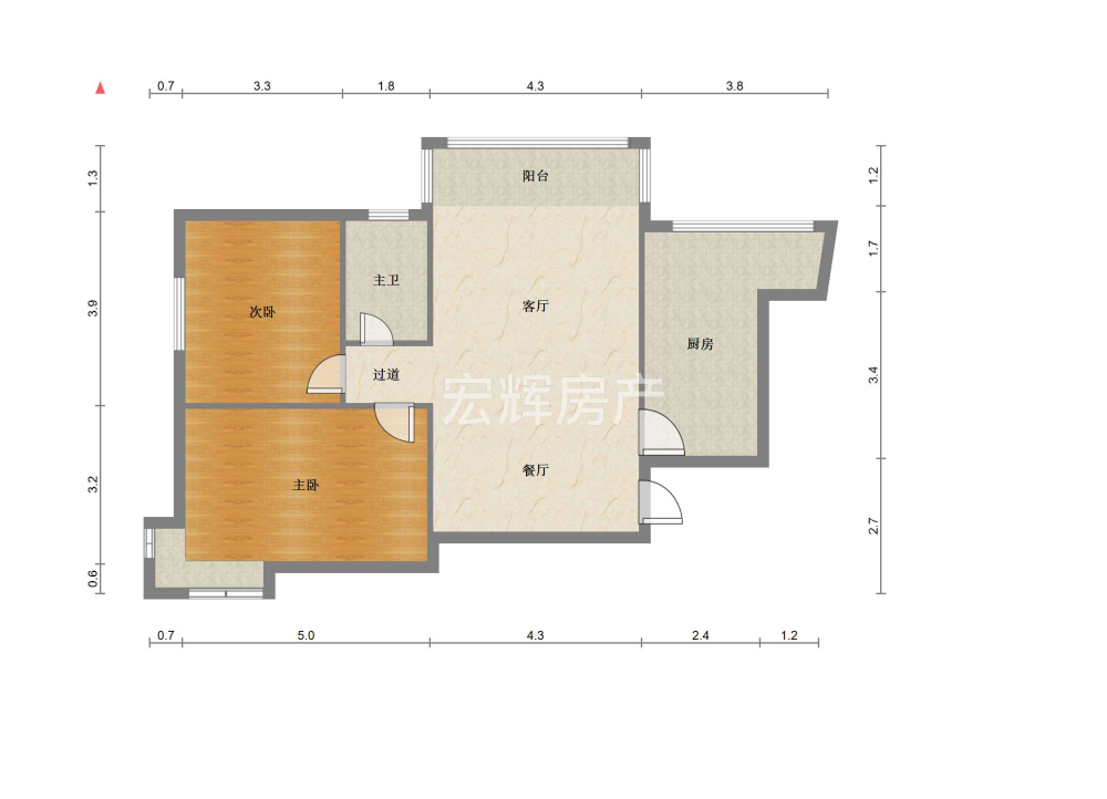 基业豪庭2室2厅1卫朝西北精装出租11