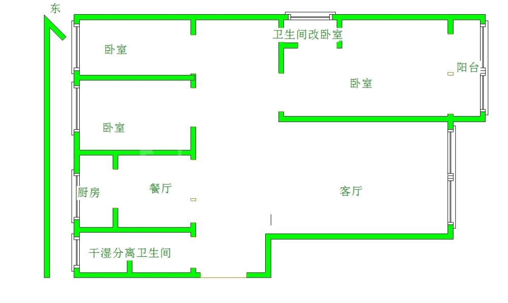 中房越秀城,万达附近 中房越秀城 电梯房 南北通透 精装修 拎包入住1