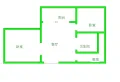 恒峰步行街小区 2室2厅2卫  电梯房 81平米1