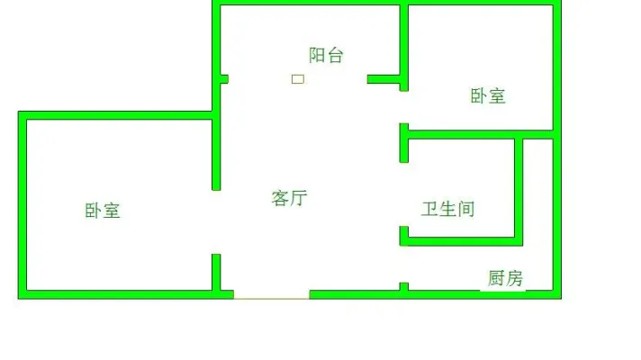 恒峰步行街小区 2室2厅2卫  电梯房 81平米