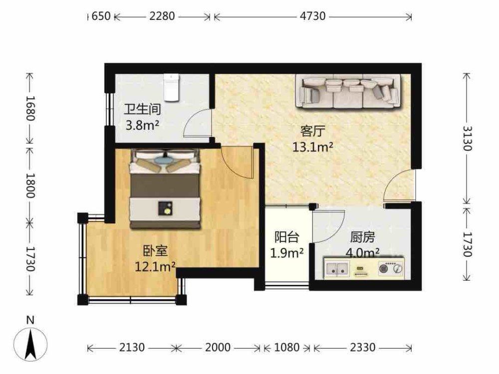 国际明佳城,四川北路地铁口公园医院旁 一房一厅业主急租随时看房出价就租1