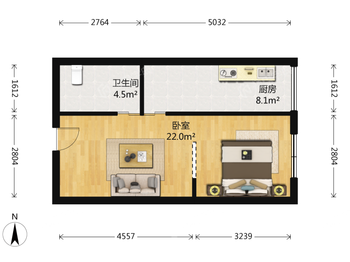 明发锦绣华城,明发锦绣华城 1100.00元/月 1室1厅1卫 51.0平5