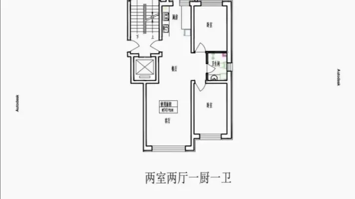 远津风景79号楼  两室一厅家具家电齐全  可拎包入住