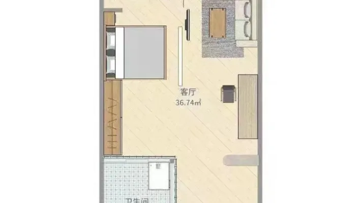 整租可短租可月付停车方便工商学院龙城大街白求恩龙城万达