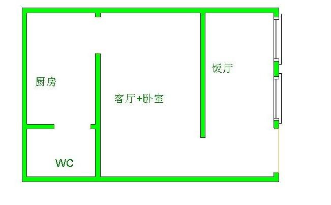 官井路社区,省医 可短租 官井路社区 1室1厅1卫 步梯二楼1