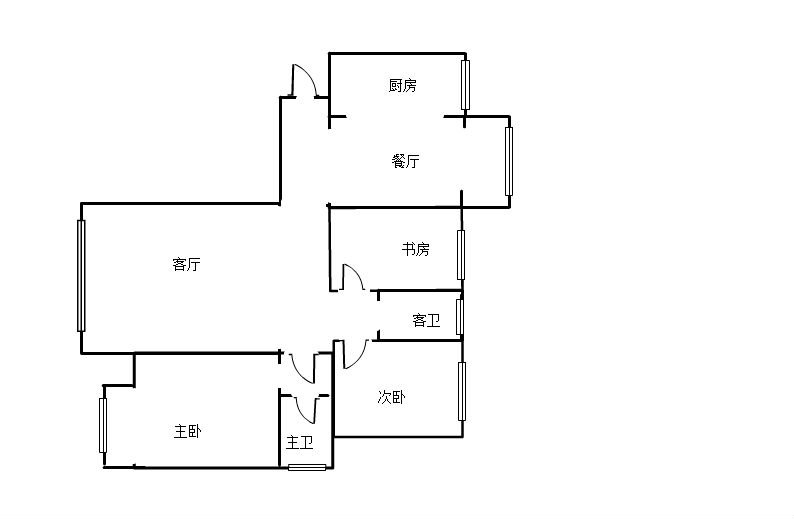 北城中央,北城中央 3室2厅2卫 115平2200每月 配套齐全带地暖1