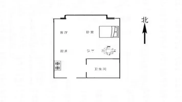 新城国际 1室1厅1卫 53平 精装修 电梯房 拎包入住