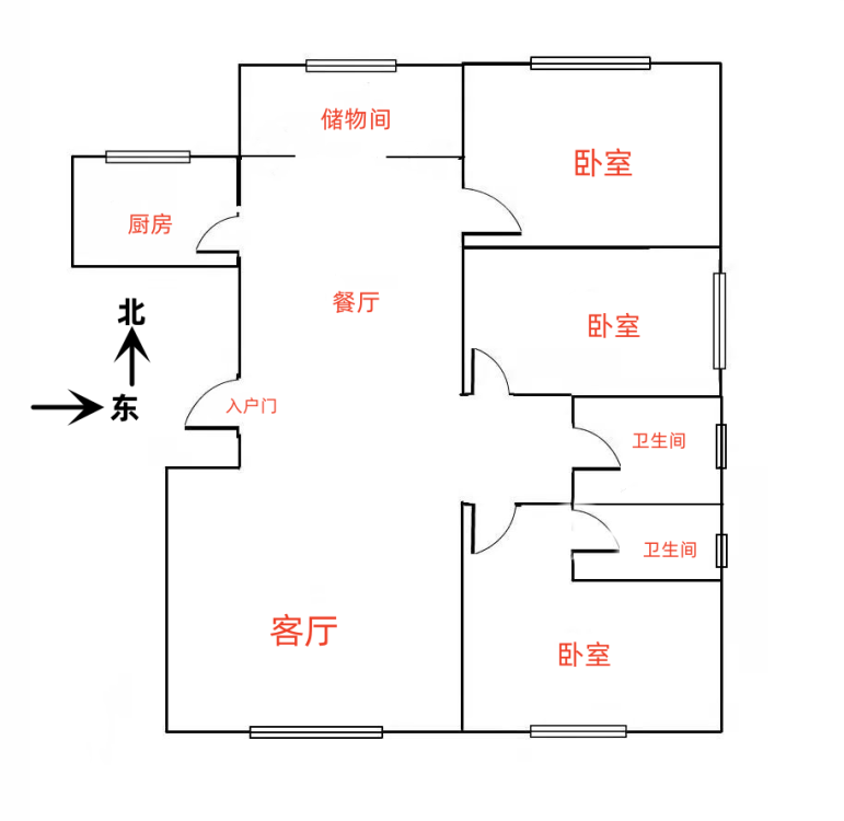 天福广场,天福广场精装修大三居 干净整洁 带全套家具家电空调 拎包住1