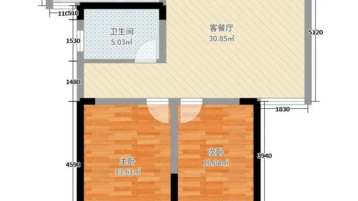 延安路两室一厅400家电齐全拎包入住采光好钥匙在手随时看房