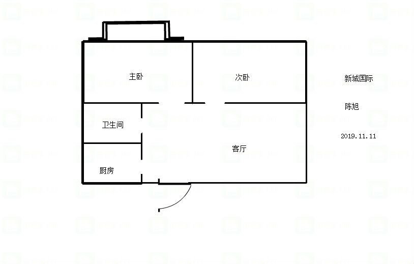 金地新天地,金地新天地 2室2厅1卫 82平 电梯房 家具家电齐全1