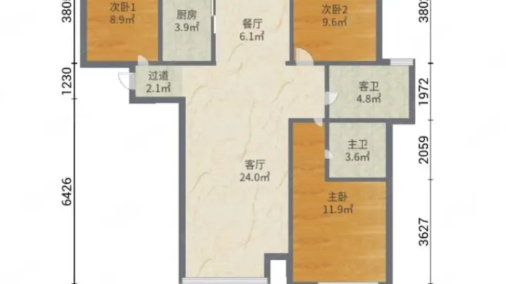 学府新天地 精装3室 可办公可居住 配家具家电