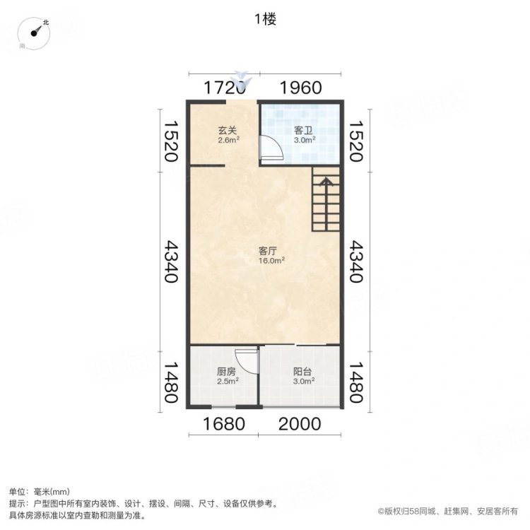 阳光曼哈顿,真实！ 万达旁 阳光曼哈顿正规单身公寓 带阳台 民用水电1