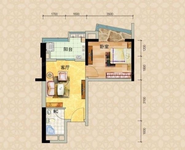 碧桂园生态城,碧桂园生态城 北欧清新一室 配置齐全双空调 拎包入住！1