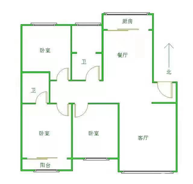 民馨家园,民馨家园A 区，三室两厅 南北通透，可洗澡做饭1