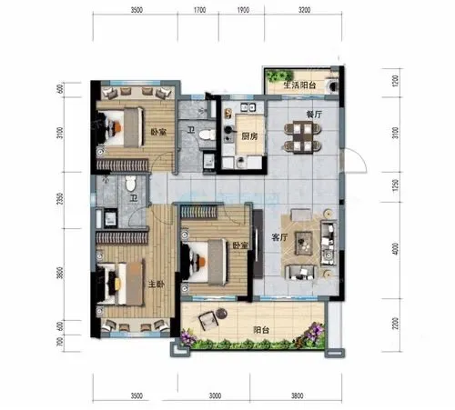 艺展国际三房 业主有车位出租 房屋新净 环境舒适 住的开心