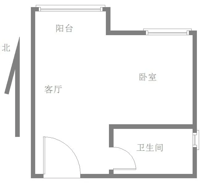 海亮公馆 1室1厅1卫 配套齐全  电梯房