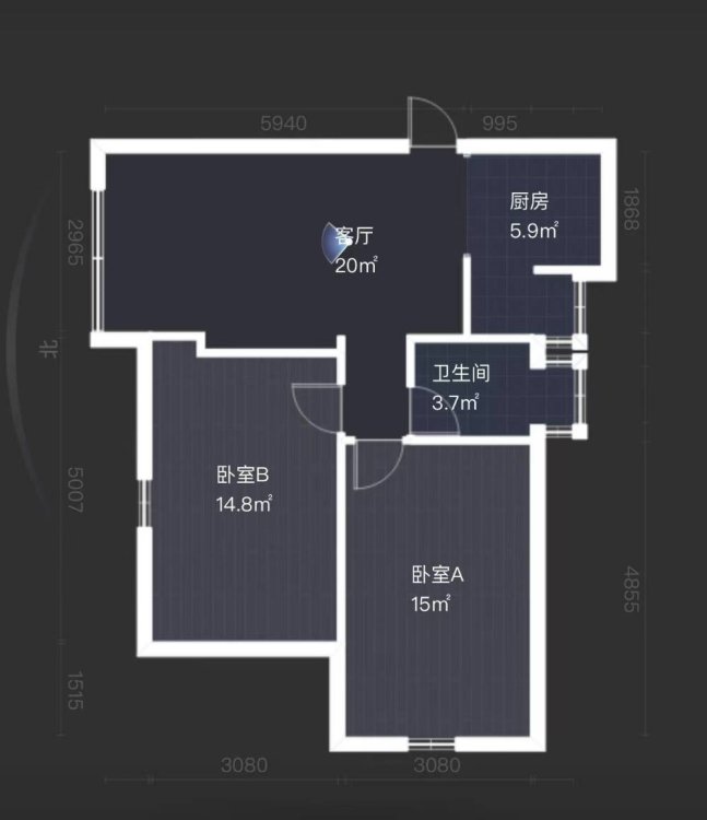 花园广场两房两厅精装修家具家电齐全租金1500元-花园广场租房