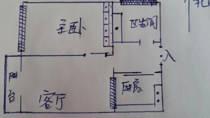 温馨曹王庄东区 同心花园 1室1厅 1000每月 随时看房