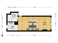 建邺|金地名京1室1厅1卫出租|买房租房佣金全返