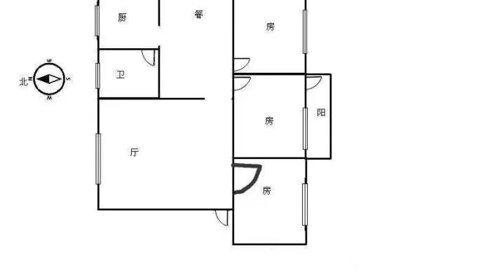 西园转盘 淡村路口三房 家电家具齐全