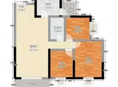 双马工业园|天元湘江国际3室2厅2卫出租|买房租房佣金全返