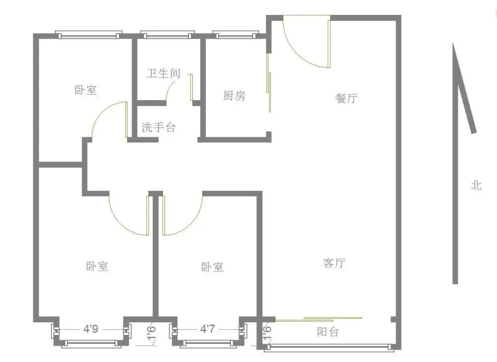 中国院子 3室2厅1卫 106平 南北通透 配套齐全-中国院子租房