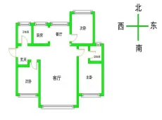 高开区|荣科翔苑3室2厅2卫出租|买房租房佣金全返