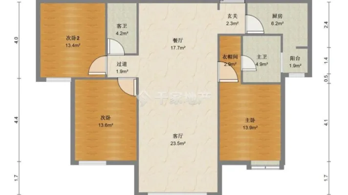 雅颂居 豪华装修3室2厅2卫 南北通透 配套齐全 房子忒干净