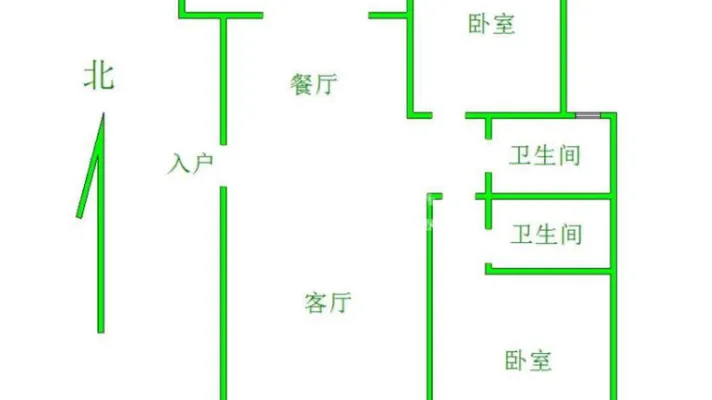 常春藤精装2室2卫，家具家电齐全，干净整洁，随时看房