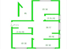 赛罕|金坤花苑3室2厅2卫出租|买房租房佣金全返