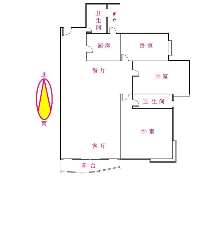 近地铁 翠城花园 高层东南向 三房两卫 看房方便 家电齐全-翠城花园租房